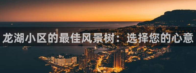 卧龙港娱乐城：龙湖小区的最佳风景树：选择您的心意